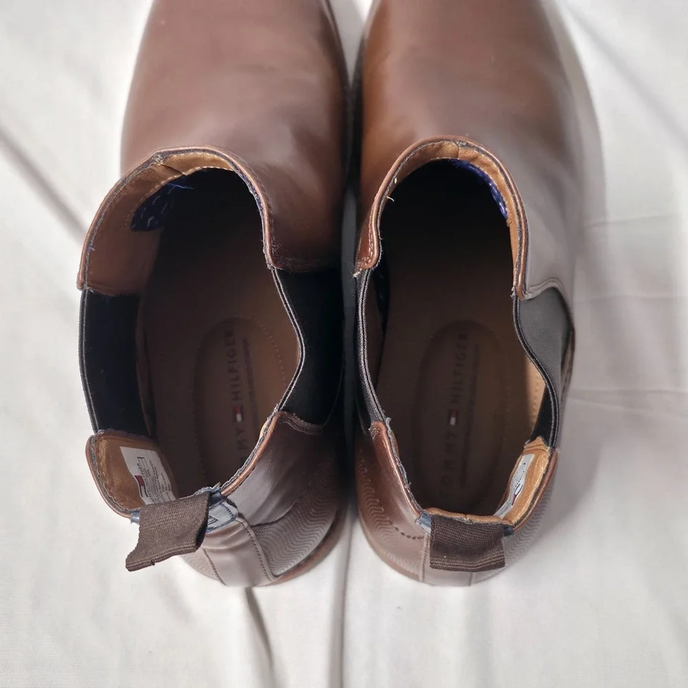 Tommy Hilfiger Men's Brown Risten Chelsea Boots Size 12